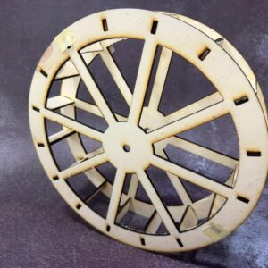 Ruota per mulino in legno di pioppo 3 mm – kit